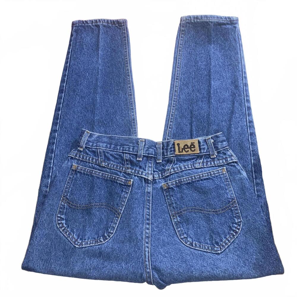 Lee Jeans 90s Vintage Blue Denim High Rise Straight Leg Womens
